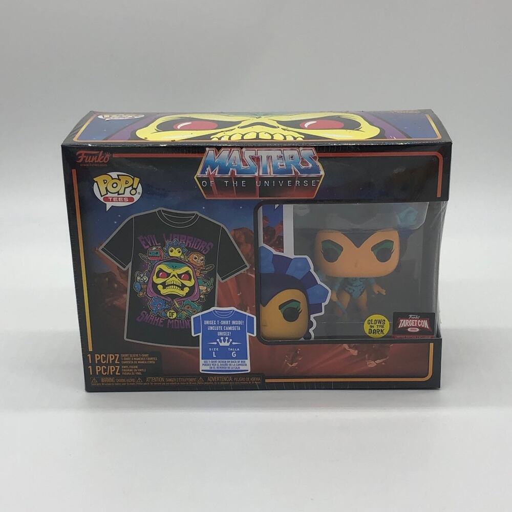 New Funko Pop Masters of The Universe Evil-Lyn Glow In The Dark with T- Shirt L